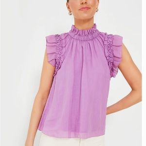 Sea NY Lavender Micah Solid Ramie Tank Top Small